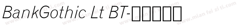 BankGothic Lt BT字体转换